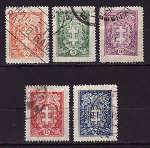 Литва, 1929-1931, Стандарт, Герб, 5 марок